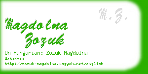 magdolna zozuk business card
